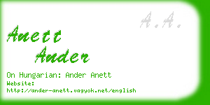 anett ander business card